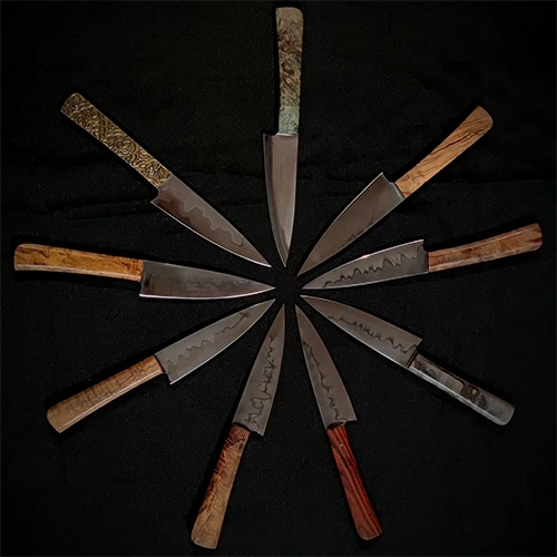 Hôchô avec plaquettes en vieux buis